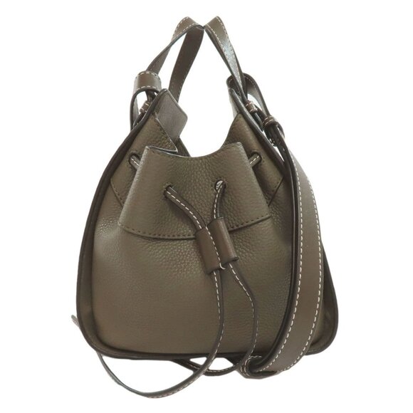 LOEWE Khaki Leather Hammock Bag - Picture 3 of 11